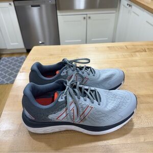 New Balance Men's Gray and Red Athletic Shoes